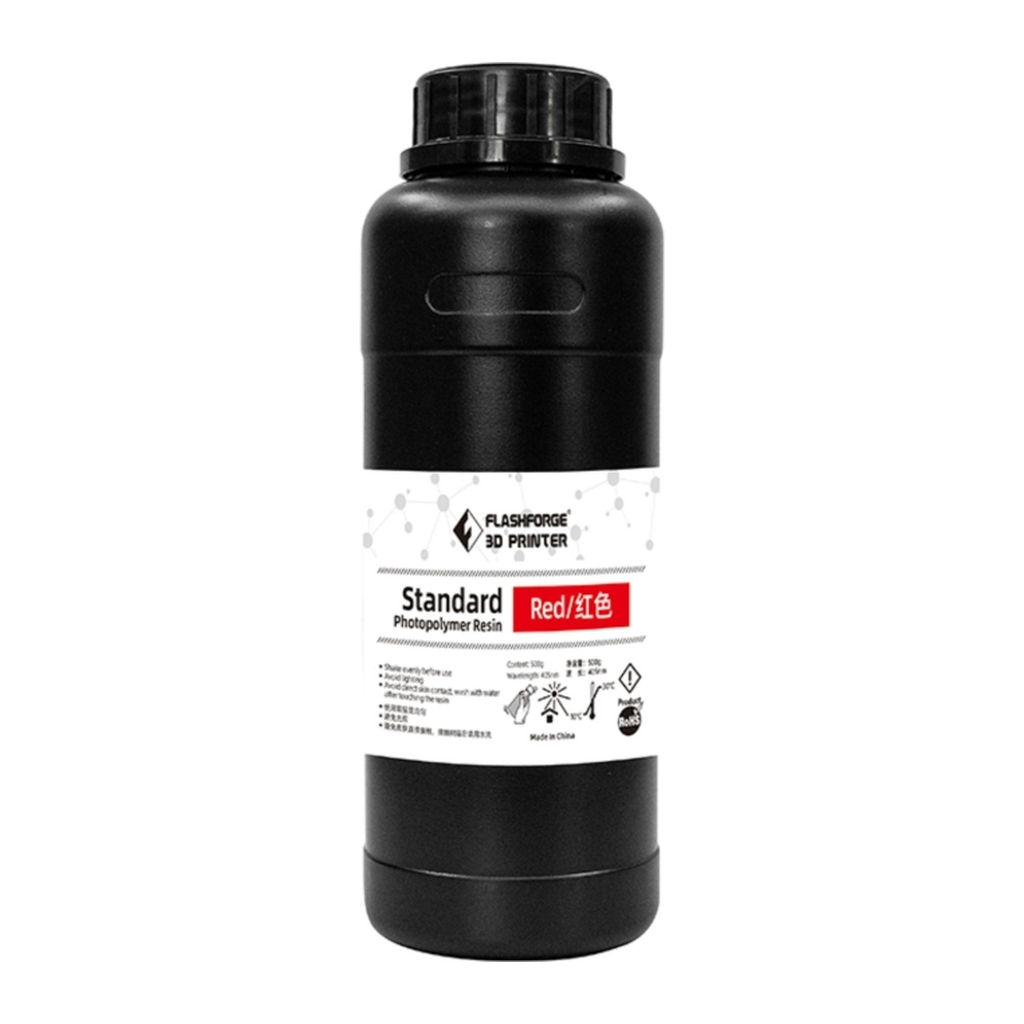 Фотополімерна смола Flashforge Resin Standart UV/LCD Red 0,5kg (20001869001)