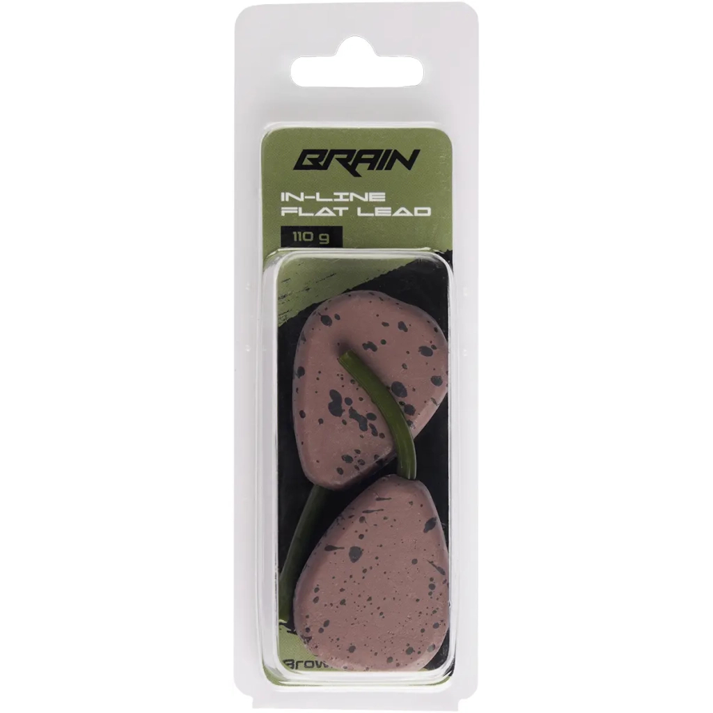 Грузило Brain In-Line Flat Lead 110g 2шт/уп Brown (1858.32.17) Грузило Brain In-Line Flat Lead 110g 2шт/уп Brown (1858.32.17)
