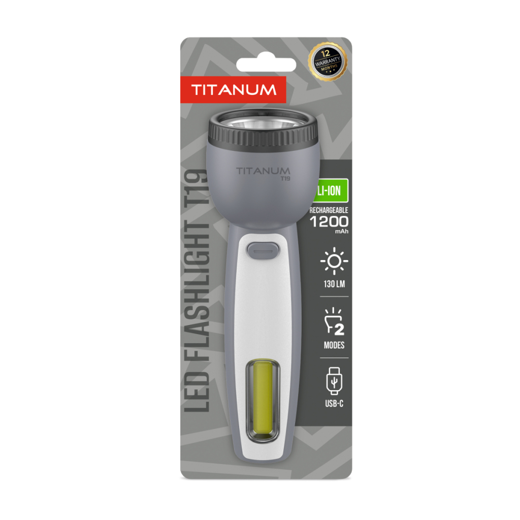 Ліхтар TITANUM 130Lm Gray (TLF-T19) Ліхтар TITANUM 130Lm Gray (TLF-T19)