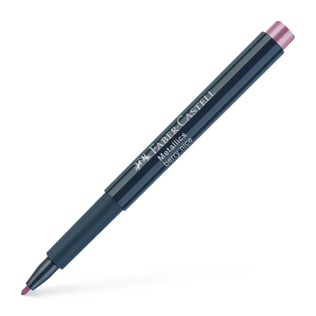 Маркер Faber-Castell металік для декору Metallics Marker Berry nice, M (1,5 мм), колір малиновий (30349)