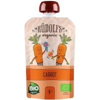Children's puree Rudolfs organic carrots 4+, 90 g (4751017943120)