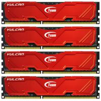 Модуль пам'яті для комп'ютера DDR3 32GB (4x8GB) 2133 MHz Vulcan Red Team (TLRED332G2133HC10QQC01)