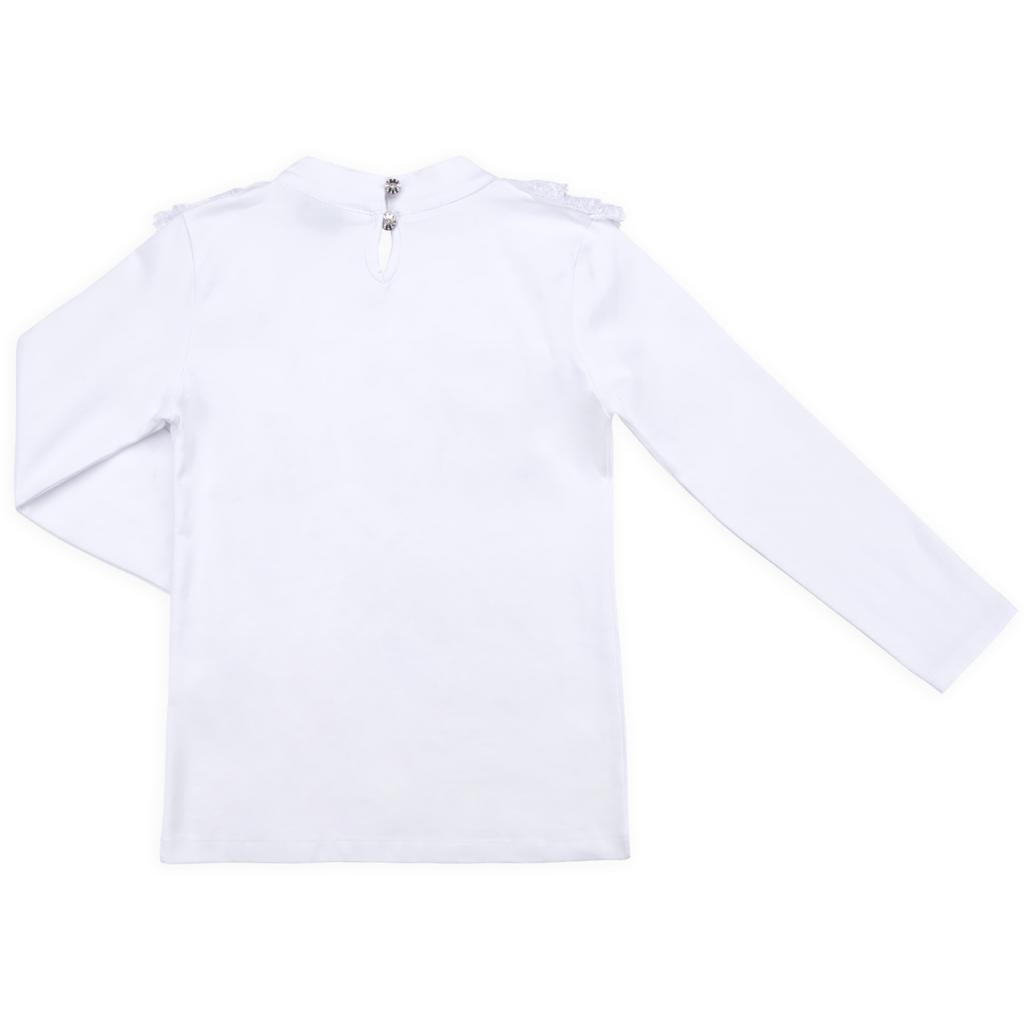 Кофта дитяча Breeze з мереживним коміром (9269-140G-white)