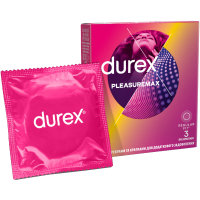 Durex Pleasuremax Condoms with Silicone Lubrication with Ribs and Dots 3 pcs. (5038483203989)