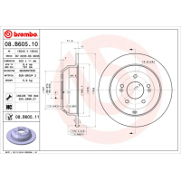 Гальмівний диск Brembo 08.B605.10
