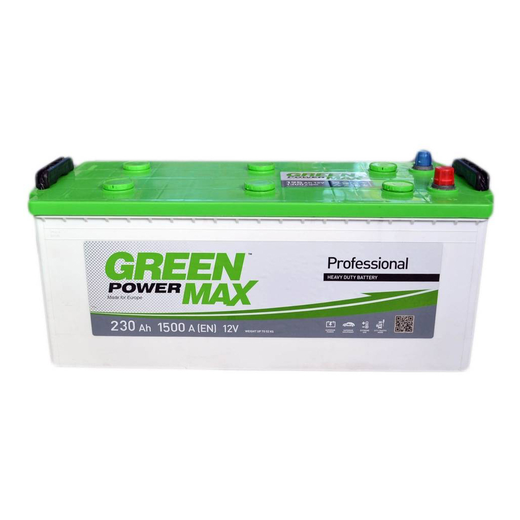 Акумулятор автомобільний GREEN POWER MAX 230А збоку (+/-) (000022376) Акумулятор автомобільний GREEN POWER MAX 230А збоку (+/-) (000022376)