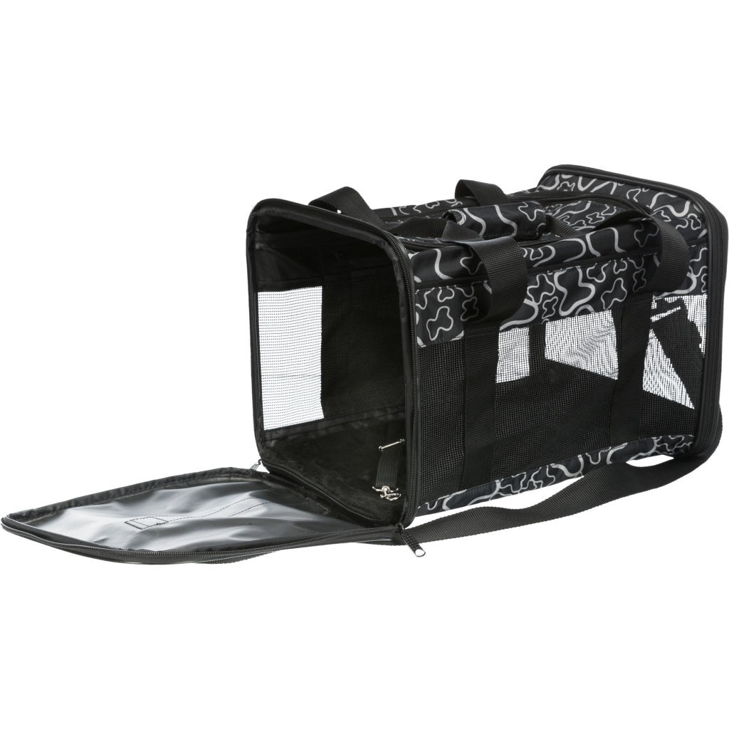Переноска для тварин Trixie Adrina Carrier 26x27х42 см (чорна з сірим) (4011905028897)