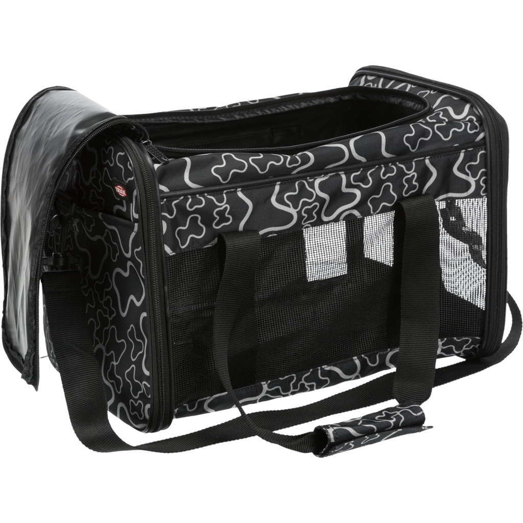Переноска для тварин Trixie Adrina Carrier 26x27х42 см (чорна з сірим) (4011905028897)