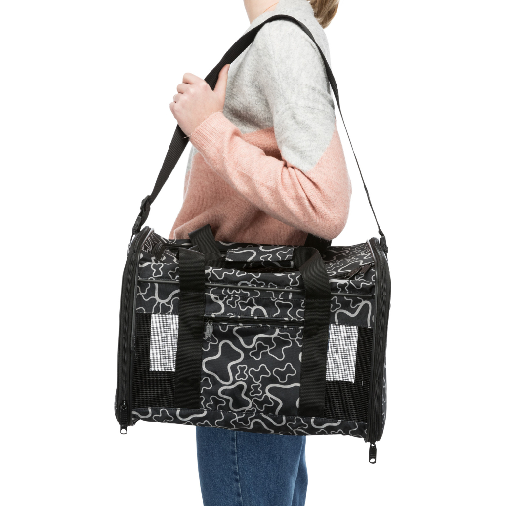 Переноска для тварин Trixie Adrina Carrier 26x27х42 см (чорна з сірим) (4011905028897)