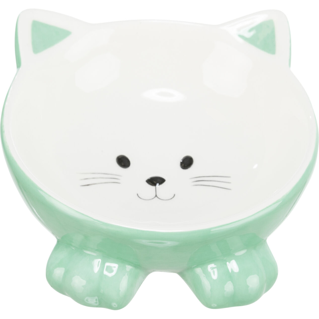 Посуд для котів Trixie Миска керамічна у вигляді котика150 мл/14 см (кольори в асортименті) (4011905248073)