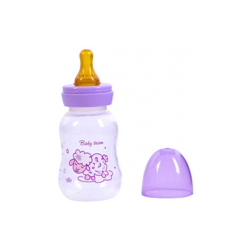 Пляшечка для годування Baby Team з латексною соскою Овечка, 125 мл (1300_овечка) Пляшечка для годування Baby Team з латексною соскою Овечка, 125 мл (1300_овечка)