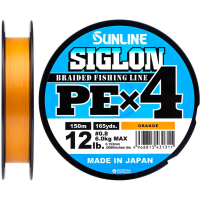 Cord Sunline Siglon PE n4 150m 0.8/0.153mm 12lb/6.0kg Orange (1658.09.31)
