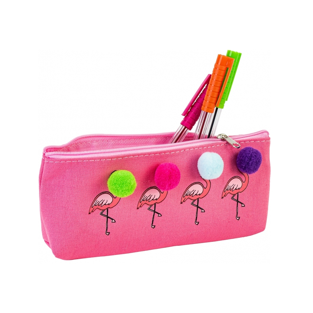 Пенал Cool For School з помпонами 1 відділення рожевий (CF87038) Пенал Cool For School з помпонами 1 відділення рожевий (CF87038)