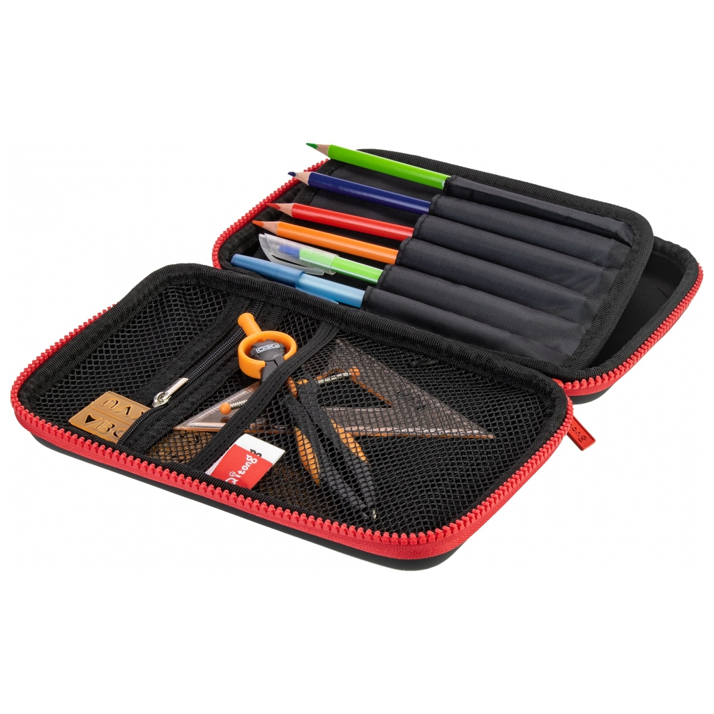 Пенал Cool For School 1 відділення з органайзером чорний (QT-5667-Black) Пенал Cool For School 1 відділення з органайзером чорний (QT-5667-Black)