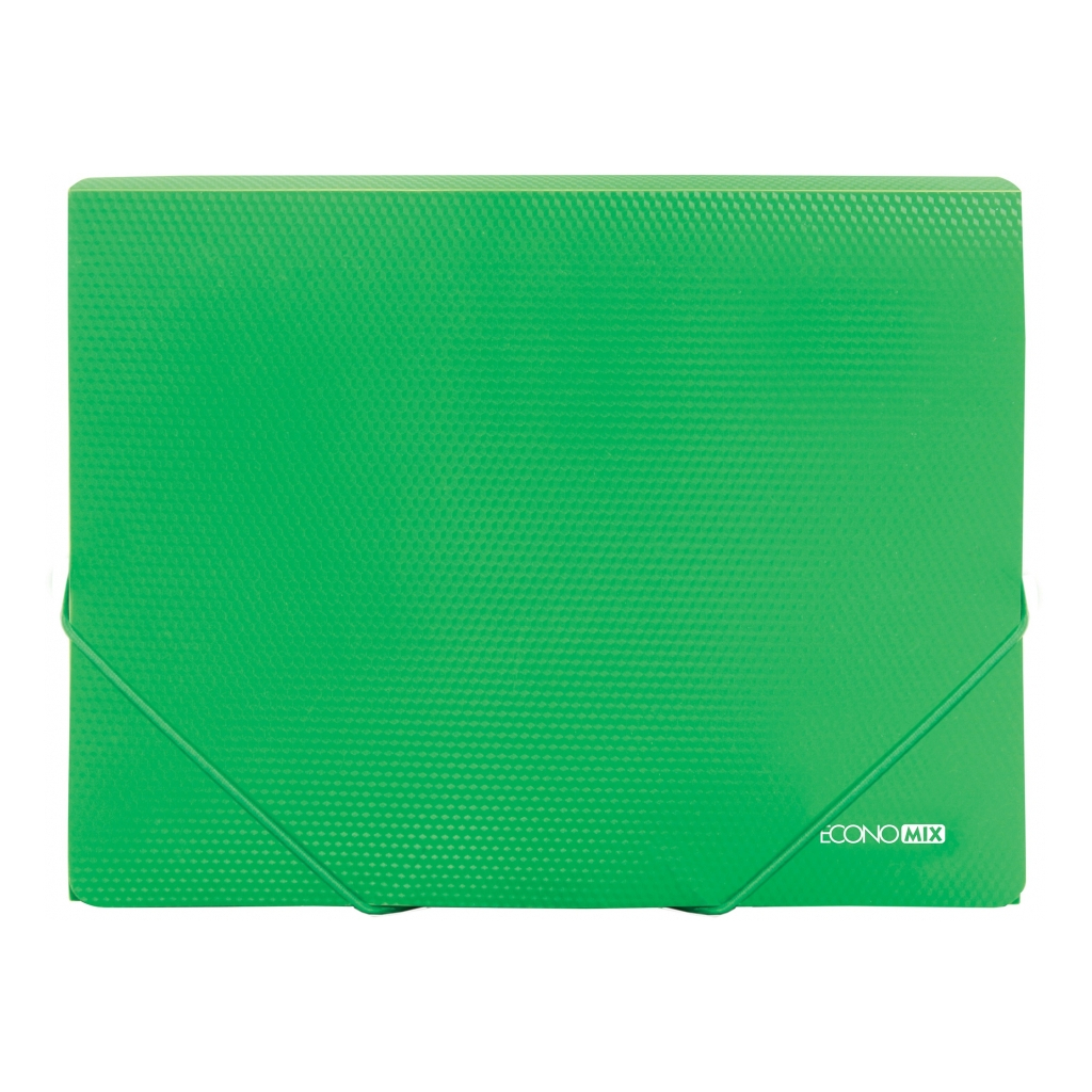 Папка на резинках Economix А4 фактура "діамант", зелена (E31601-04)