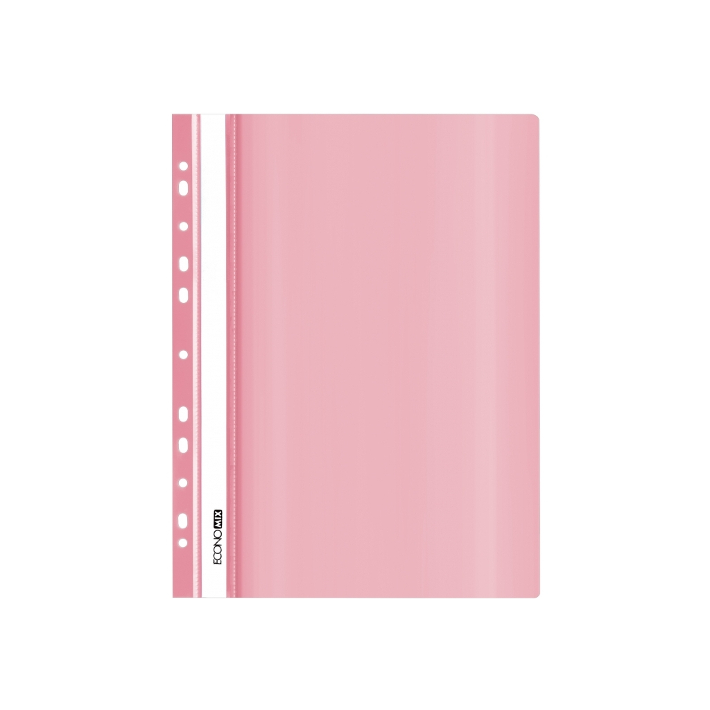 Папка-швидкозшивач Economix А4 з перфорацією, фактура "глянець", пастельна рожева (E31510-89)