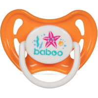 Baboo Sea Life silicone pacifier, 6+ months (orange) (5-028)