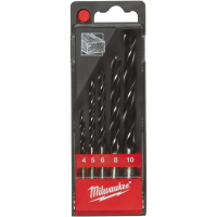 A set of Milwaukee three-point wood drills 4, 5, 6, 8, 10 5 pcs (4932352465)