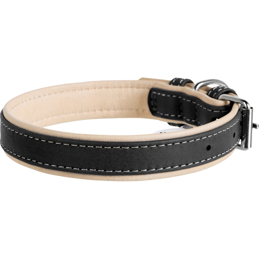 Нашийник для тварин WAUDOG Soft з QR паспортом L Ш 35 мм Д 57-71 см чорний (7216)