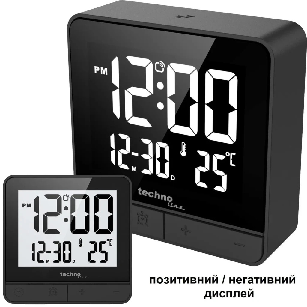 Настільний годинник Technoline WT375 Black (DAS302469)