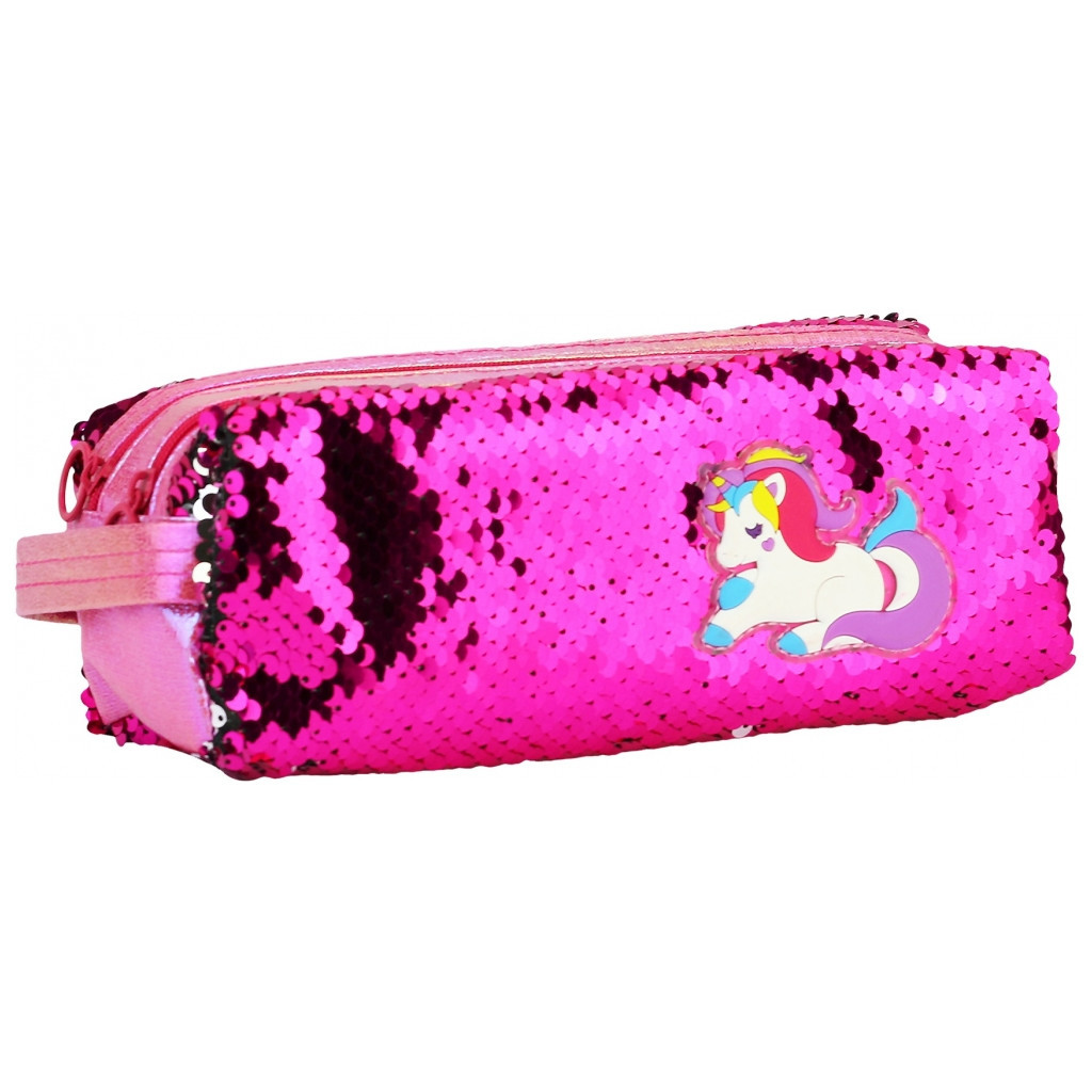 Пенал Cool For School 2 відділення з паєтками та аплікацією Фіолетовий (CF6615-purple) Пенал Cool For School 2 відділення з паєтками та аплікацією Фіолетовий (CF6615-purple)