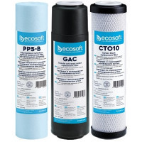 Картридж для фільтра глечика Ecosoft Комплект картриджів Ecosoft 1-2-3 покращений (2 вугільних ка (CHV3ECO)