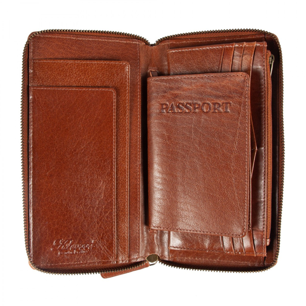 Портмоне Ashwood Дорожнє TW01 Chestnut (TW01 CHESTNUT)
