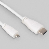Додаткове обладнання для Мікро ПК Raspberry Pi Кабель microHDMI-HDMI для Raspberry Pi 1м офіційний білий (SC0358)