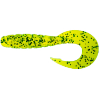 Fishing silicone FishUP Mighty Grub 4.5" 026 - Flo Chartreuse/Green (4pcs/pack) (1864.04.35)