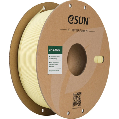 Пластик для 3D-принтера eSUN ePLA-Matte, 1,75мм, 1кг, almond yellow (ePLA-Matte-P175AY1)