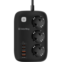 Network power filter ColorWay CW-CHE34PDB 3 ports/4USB GaN3 Pro (CW-CHE34PDB)