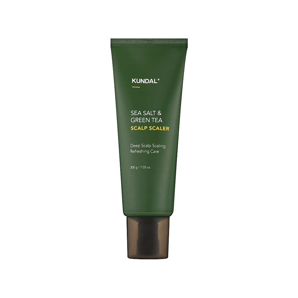 Скраб для шкіри голови Kundal Sea Salt & Green Tea Scalp Scaler Herb Mint 200 г (8809809420659)