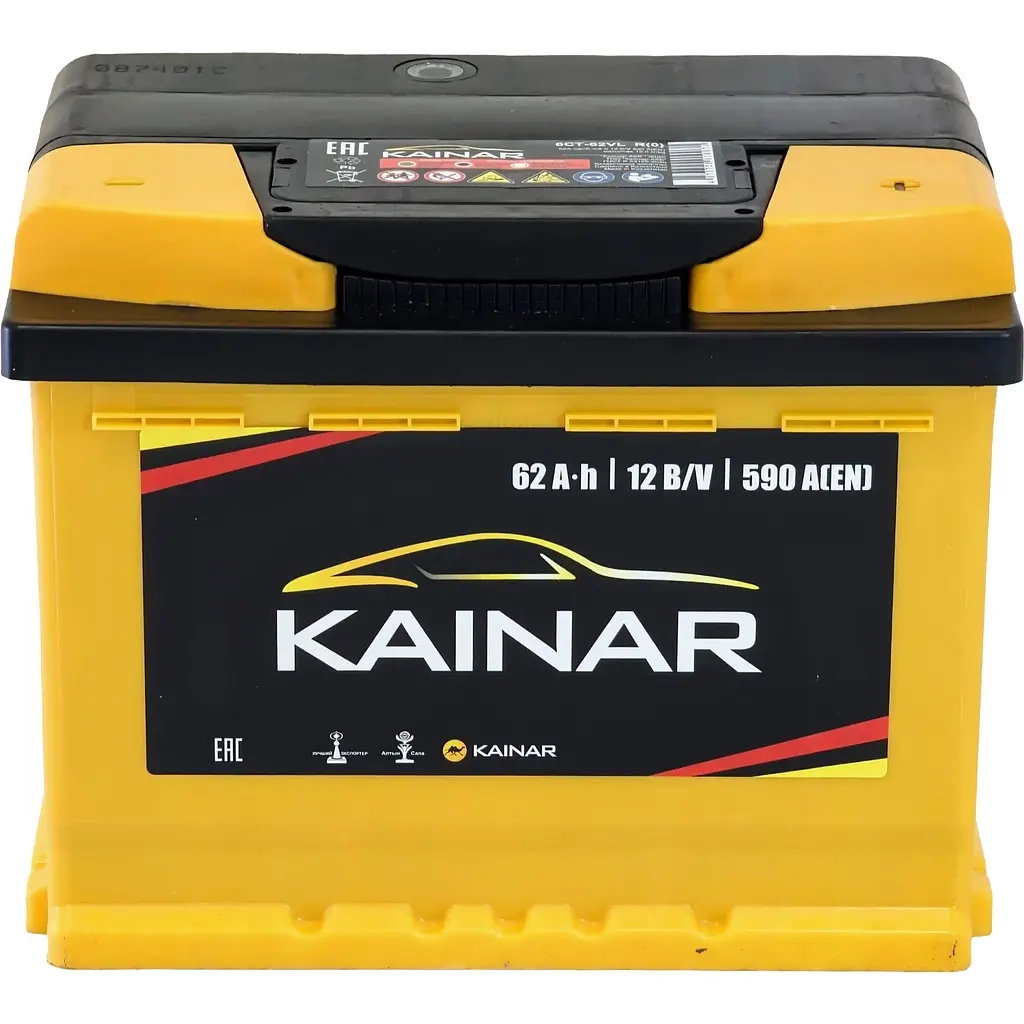 Акумулятор автомобільний KAINAR STANDART 62Ah (+/-) (590EN) (062 261)
