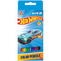 Colored pencils Kite Hot Wheels three-sided, 12 colors (HW25-053)