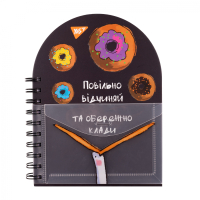 Yes notebook B6+ double spiral with plastic pocket Goose dot (151848)