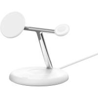 Зарядний пристрій Belkin 3in1 Magnetic Adjustable Pad Qi2 15W White (WIZ023VFWH)