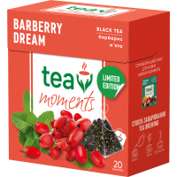 Tea Moments Barberry Dream black tea with barberry and mint 20x1.8 g pyramid (tm.03644)