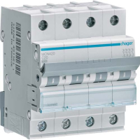 Automatic switch Hager 4-p. C 20A (6kA) 4M (B) (MCN420)