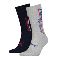 Socks Puma Men Logo Classic Sock 2P 102003001-023 dark blue, gray 39-42 (8718824798790)
