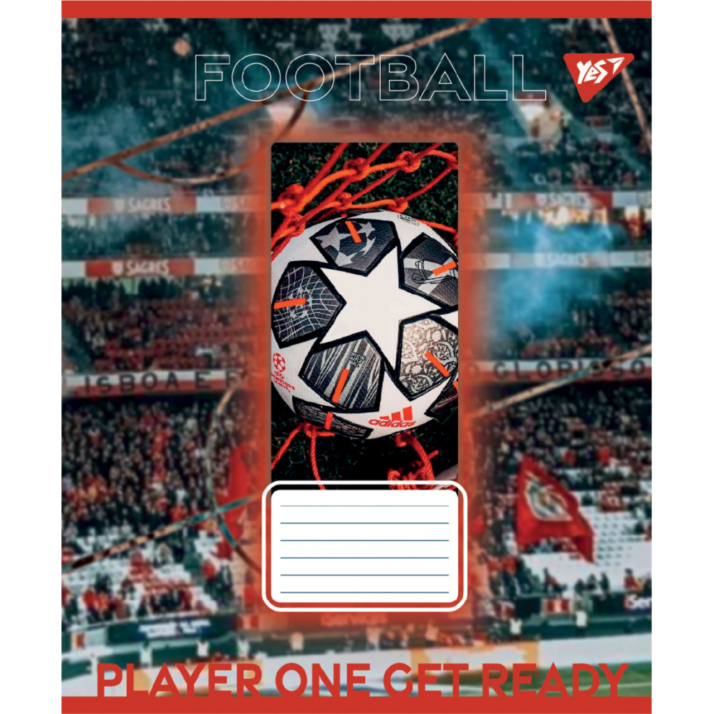 Зошит Yes Football stadium А5 18 аркушів лінія (767746)