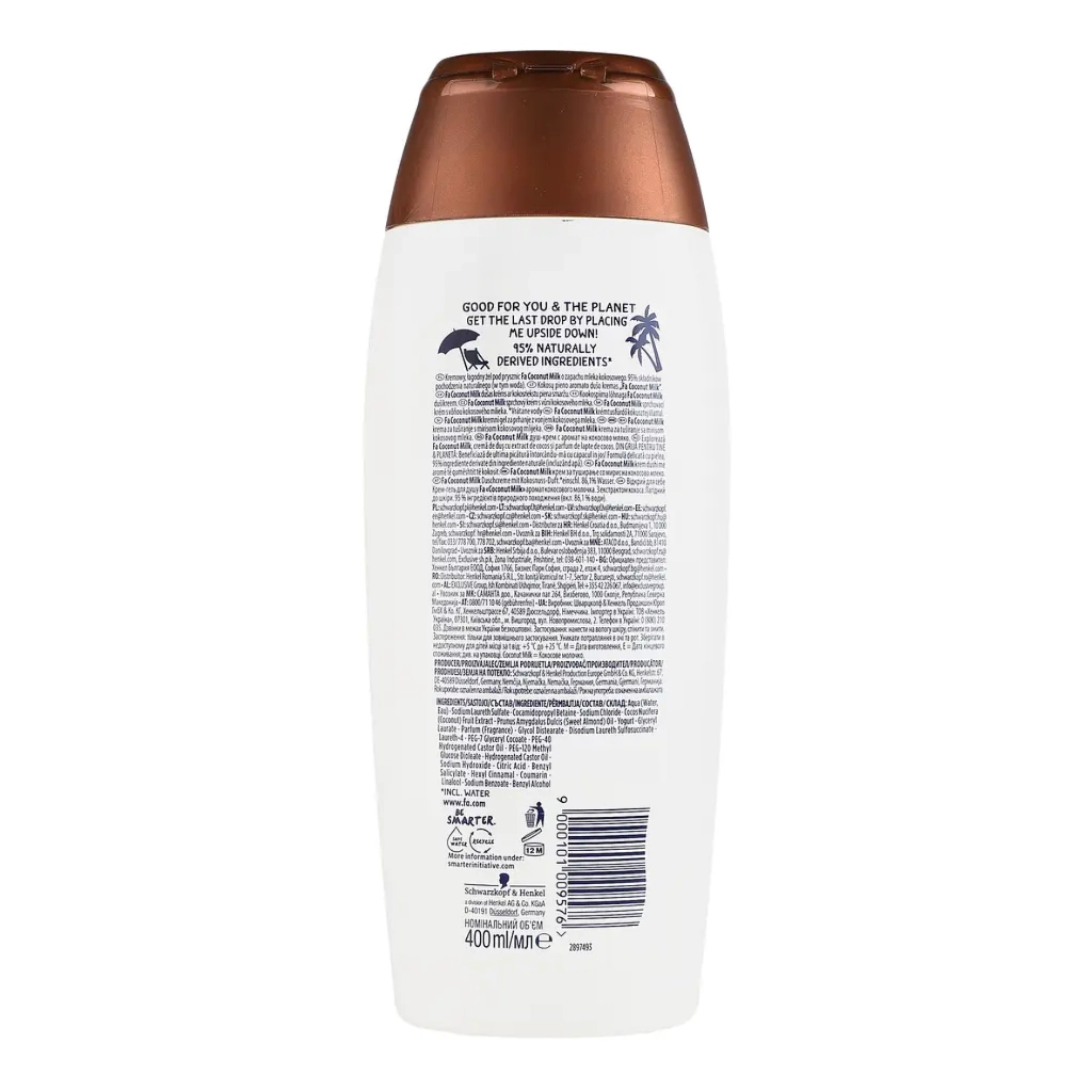 Гель для душу Fa Coconut Milk 400 мл (9000101009576)