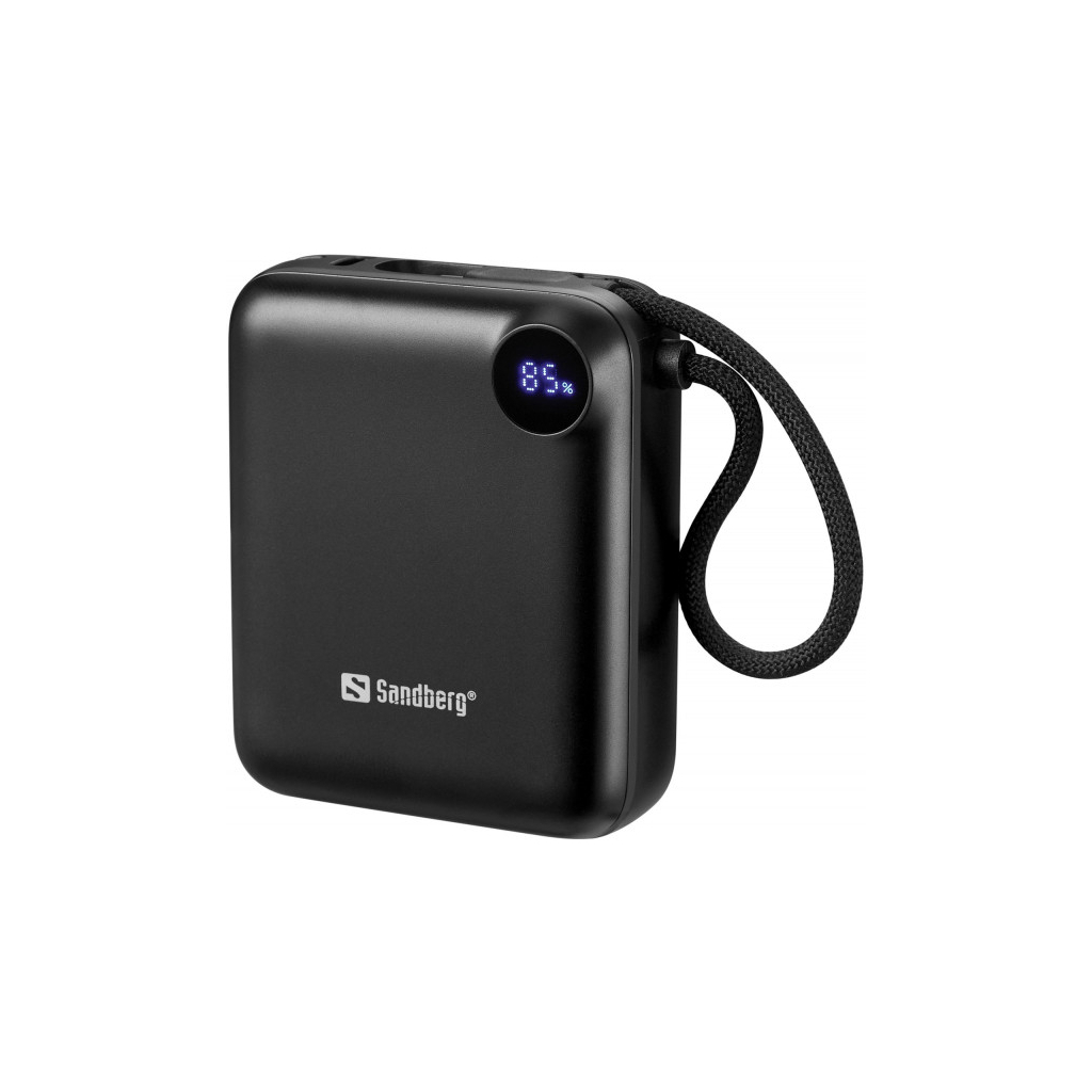 Батарея універсальна Sandberg 10000mAh PD/3.1/20W, QC/3.0, USB-C In/Out, with 2 cables USB-C (421-26)