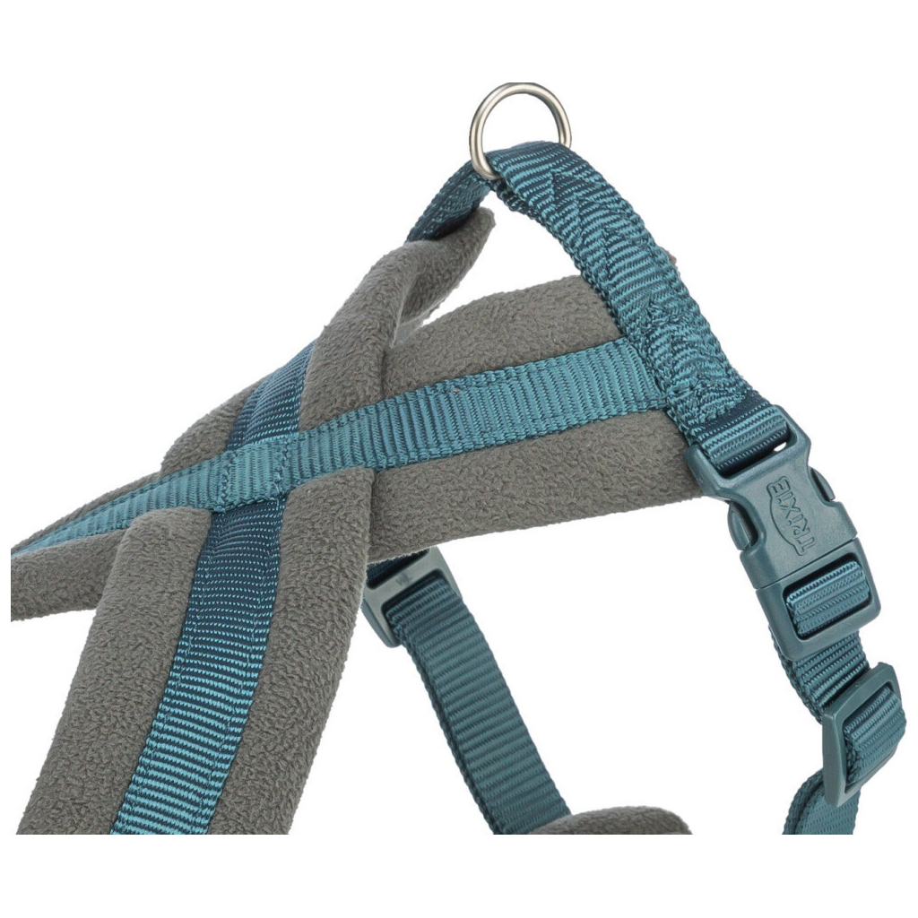 Шлея для собак Trixie Premium туристична M–L 50–90 см 25 мм синьо-зелена (4053032677128) Шлея для собак Trixie Premium туристична M–L 50–90 см 25 мм синьо-зелена (4053032677128)