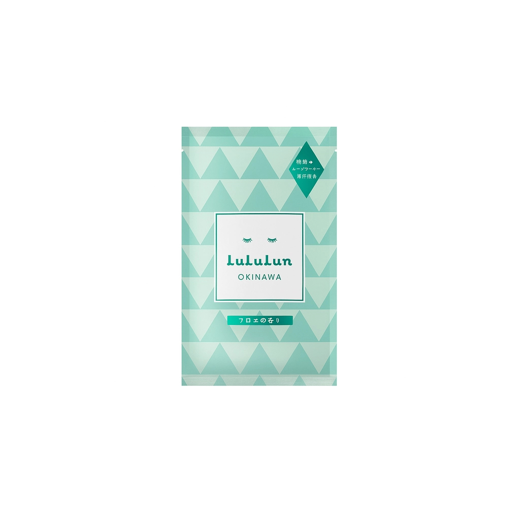 Маска для обличчя Lululun Premium Face Mask Okinawa Aloe Заспокійлива з екстрактом алое 1 шт х 5 уп (4582305069532)