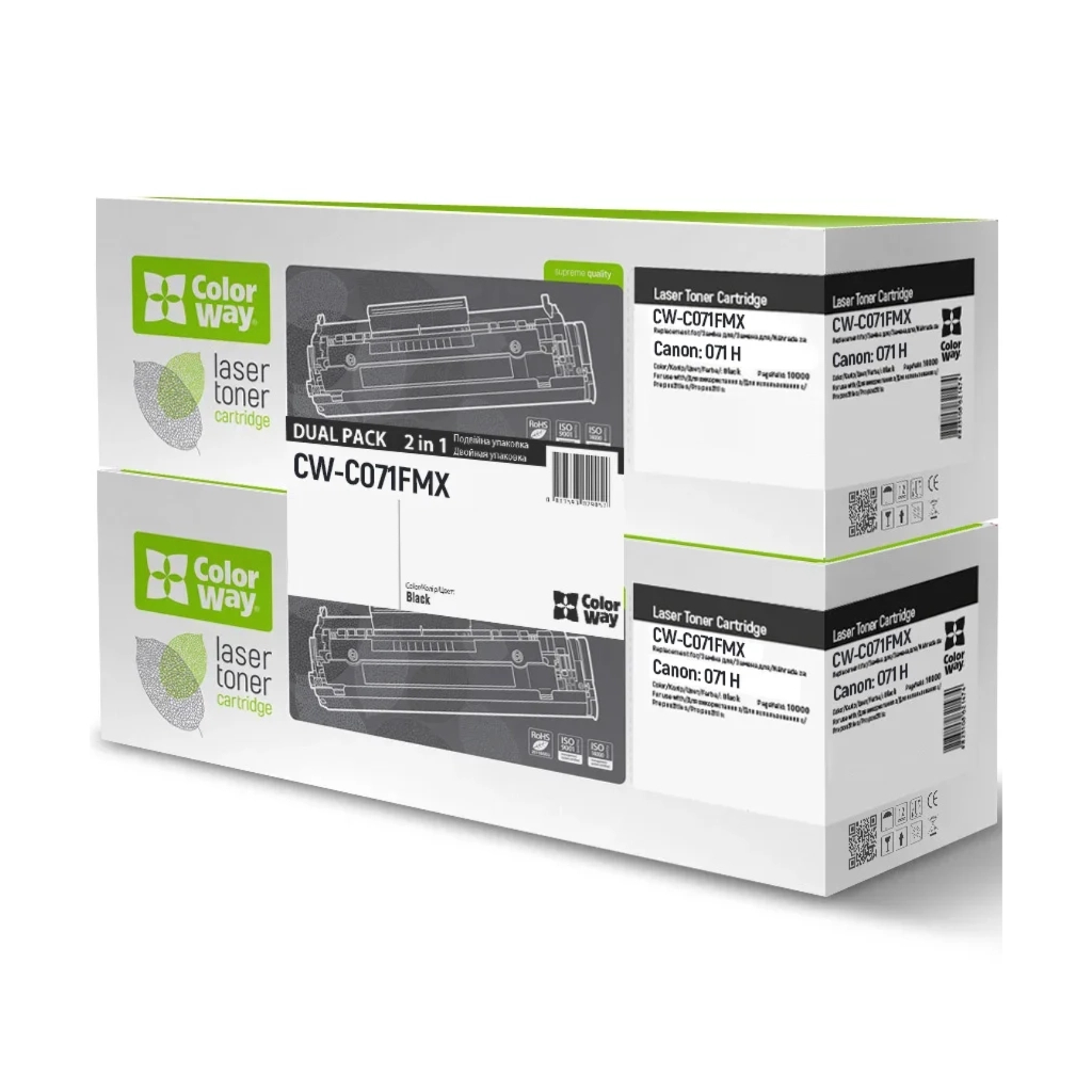 Картридж ColorWay CANON (071H) LBP122/MF272 DUAL PACK (CW-C071FMX)