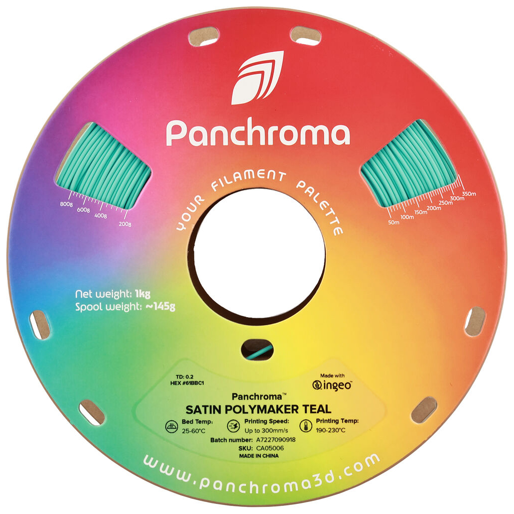 Пластик для 3D-принтера Polymaker PLA PANCHROMA SATIN 1,75mm 1kg TEAL (CA05006)