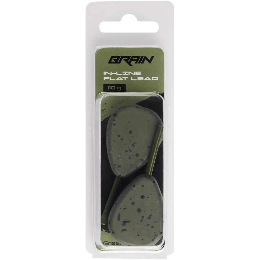 Грузило Brain In-Line Flat Lead 110g 2шт/уп Green (1858.32.07) Грузило Brain In-Line Flat Lead 110g 2шт/уп Green (1858.32.07)