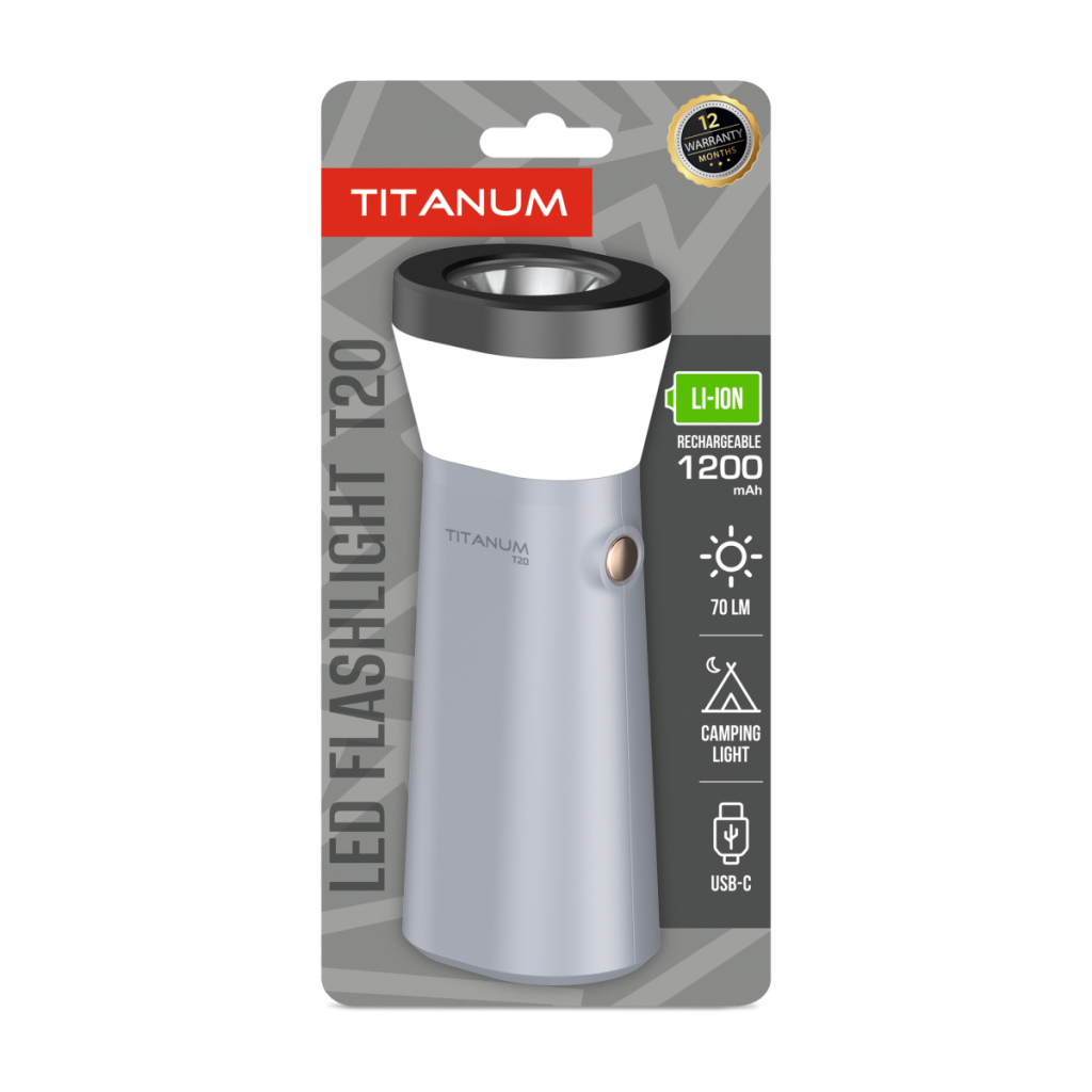 Ліхтар TITANUM 70Lm Gray (TLF-T20) Ліхтар TITANUM 70Lm Gray (TLF-T20)