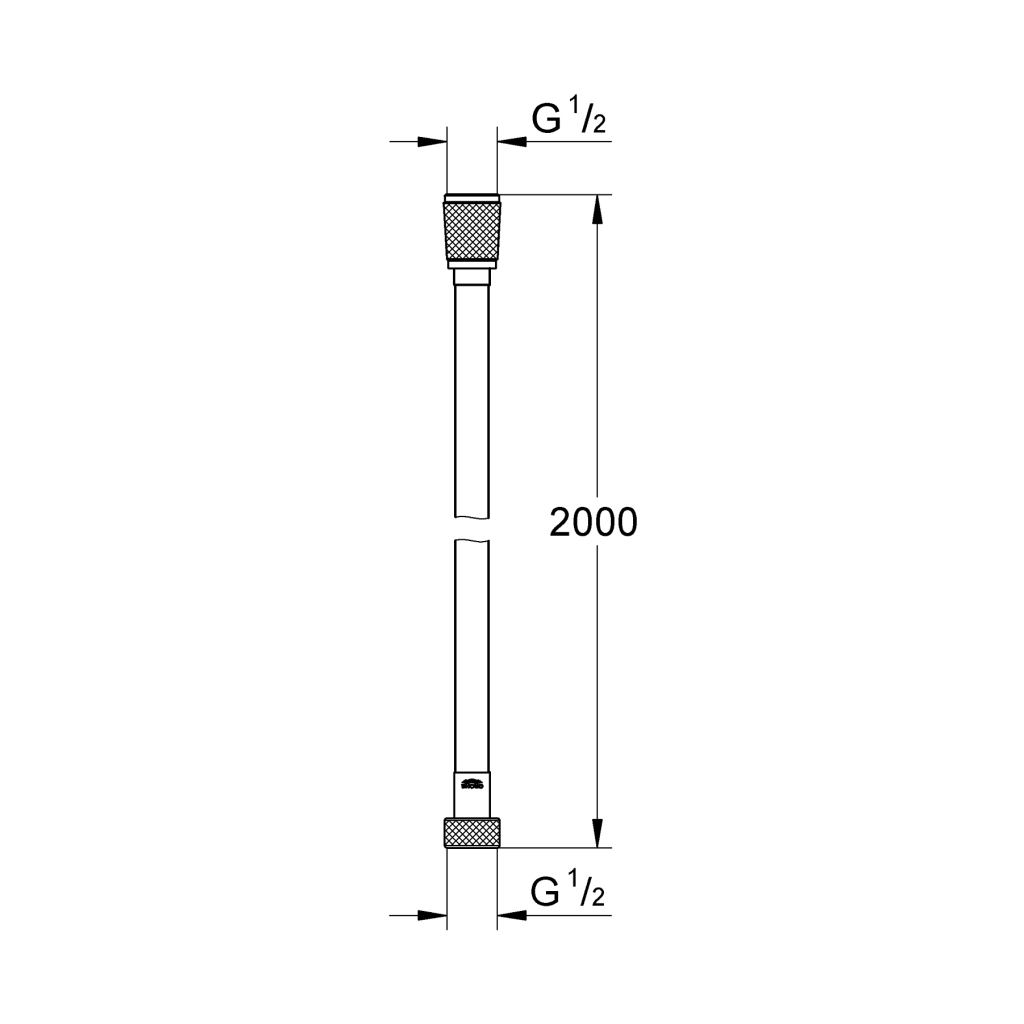 Шланг для душа Grohe VitalioFlex Silver TwistStop 2000 (27507001)