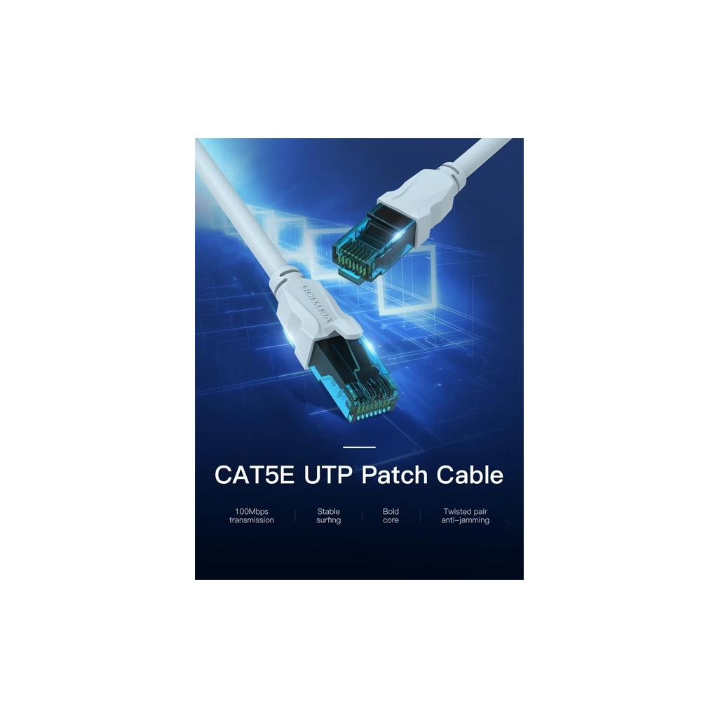 Патч-корд 0.75м UTP cat 5e RJ-45 blue Vention (VAP-A10-S075) Патч-корд 0.75м UTP cat 5e RJ-45 blue Vention (VAP-A10-S075)